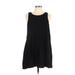 H&M Casual Dress - Mini High Neck Sleeveless: Black Print Dresses - Women's Size Medium
