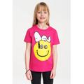 T-Shirt LOGOSHIRT "Peanuts - Snoopy Smiley" Gr. 104, rosa Mädchen Shirts T-Shirts