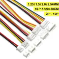 5 jeux de connecteurs de câbles JST XH2.54 XH ZH PH 1.25mm 1.5mm 2.0mm 2.54mm 2 3 4 5 6 7 8 9 10 12