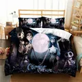 Parure de lit Love Anime Film Corpse Bride couvre-lit taie d'oreiller housse de coussin simple