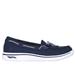 Skechers Women's Arch Fit Uplift - Laguna Shoes | Size 6.5 | Navy | Textile/Leather | Vegan