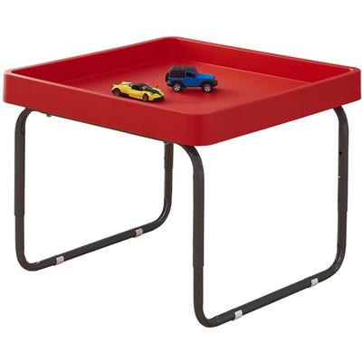 Tuffspot - Tuff Spot Square Junior Mixing Play Tray 70cm with Height Adjustable Stand - red - Red