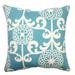 Jiti Indoor Traditional Floral Patterned Cotton Accent Square Throw Pillow 20 x 20