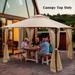 10' x 12' Patio Gazebo Replacement Top Cover 2-Tier Canopy CPAI-84