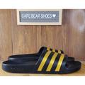 Adidas Shoes | Adidas Mens Adilette Aqua Slides / Sandal Shoe Black/Gold Eg1758 Sz 12 | Color: Black/Gold | Size: 12