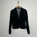 J. Crew Jackets & Coats | J Crew Womens Blazer 4 Tall Black Velvet Clasp Closure Vampire Goth Victorian | Color: Black/Silver | Size: 4 Tall