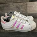 Adidas Shoes | Adidas Superstar Ortholite Shoes Sneakers White Size Girls 7 Women’s 8 Ac7705 | Color: Pink/White | Size: 8