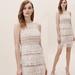 Anthropologie Dresses | Aidan Mattox. Crochet Dress With Fringe Size 6 | Color: Cream/White | Size: 6