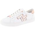 Plateausneaker TOM TAILOR Gr. 42, rosegold (weiß, rosa, goldfarben) Damen Schuhe Sneaker