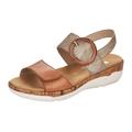 Sandale REMONTE Gr. 38, grau (taupe, braun) Damen Schuhe Keilsandaletten