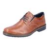 Schnürschuh RIEKER, Herren, Gr. 47, braun (cognac), Synthetik, elegant, Schuhe, mit Stretcheinsatz, Freizeitschuh, Halbschuh, Schnürschuh