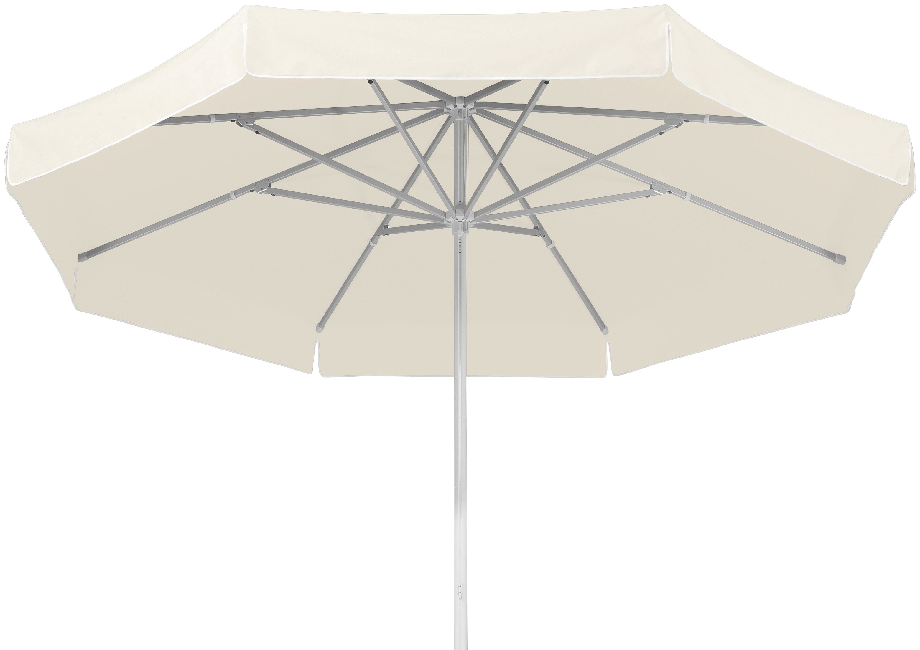 Marktschirm SCHNEIDER SCHIRME "Jumbo", weiß, Obermaterial: 100% Polyester, Standschirme, ØxH: 400x295 cm, Aluminium/Polyester