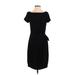 JS Collection Casual Dress - Sheath: Black Solid Dresses - Women's Size 2