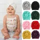 Turban en coton pour nouveau-né fille et garçon chapeau à nœud solide casquettes chaudes d'hiver