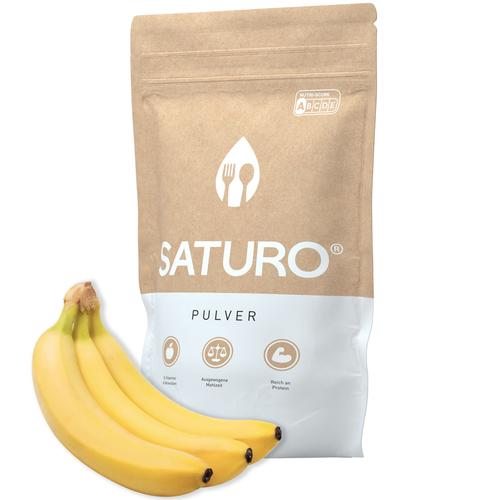 Saturo Trinkmahlzeit Banane | Vegane Trinknahrung| Astronautenkost mit Protein & Nährstoffen 1400 g Pulver