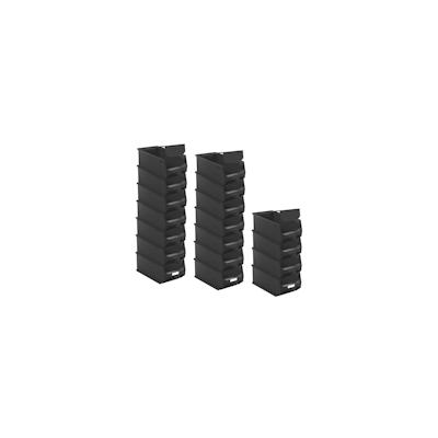 PROREGAL 18x Leitfähige Sichtlagerbox 4.0 mit Abdeckung | HxBxT 15x20x35cm | 7,2 Liter | ESD, Sichtlagerbehälter, Sichtlagerkasten Image