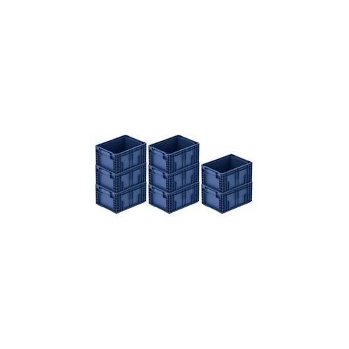 PROREGAL 8x VDA KLT Kleinladungsträger mit Verbundboden | HxBxT 21,3x30x40cm | 16,2 Liter | KLT, Transportbox, Transportbehälter