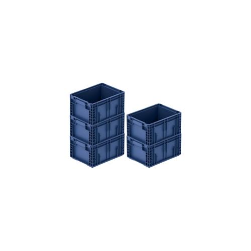 PROREGAL 5x VDA KLT Kleinladungsträger mit Verbundboden | HxBxT 21,3x30x40cm | 16,2 Liter | KLT, Transportbox, Transportbehälter