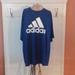 Adidas Shirts | Adidas Climalite Adidas Logo T-Shirt Blue Size 2xl | Color: Blue/White | Size: Xxl