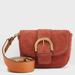 J. Crew Bags | J.Crew Italian Suede Crossbody Buckle Bag | Color: Brown/Red | Size: Os