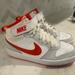Nike Shoes | Nike Boys Court Borough 2 Mid Sneaker. Big Kid: Size 5.5. Worn Once! | Color: Gray | Size: 5.5bb