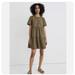 Madewell Dresses | Madewell Button-Front Short-Sleeve Tiered Mini Dress Sz Mdium | Color: Red | Size: M