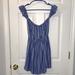 American Eagle Outfitters Dresses | American Eagle Outfitters Off The Shoulder Mini Dress Size Small | Color: Blue/White | Size: Sj