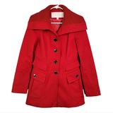 Jessica Simpson Jackets & Coats | Jessica Simpson Red Button Fashion Stylish Pea Coat Women's Size Sml | Color: Red | Size: Sml