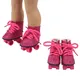 1Pair Doll Roller Skate Sequin Shoes Ice Skates Lace-up Roller Skates For 18 Inch Doll Clothes DIY