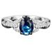 xinqinghao large saphire ring round blue gemstone ring vintage ring diamond ring gift ring peacock shape peacock ring diamond ring big diamond ring e