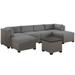 Florence 7 Piece Sectional Seating Group with Cushions and Optional Sunbrella Performance Fabric