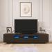 Modern LED TV Cabinet with Storage Drawers, Living Room Entertainment Center Media Console Table