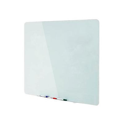 Bi-Office Tableau mural en verre magnétique et effaçable à sec - Surface en verre trempé blanc 4 mm - 1 500 x 1 200 mm