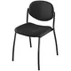 Lot de 2 - Chaise visiteur Lexia - Tissu - Noir - Pieds Métal noir