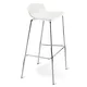 Lot de 4 - Tabouret haut de restauration Fingal -Assise polypropylène Blanc