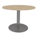 TABLE RONDE diamètre 100 cm CHÊNE PIEDS TULIPE ALU