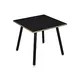 Bureau droit Halden - L.80 x P.80 cm - Plateau Noir - Pieds métal Noir