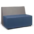 Chauffeuse d'accueil FLYN, Module 2 places PVC Bleu/Gris