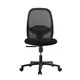 Siège de bureau Clint blanc sans accoudoir - Assise tissu M1 et dossier maille filet noirs