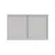 Armoire à rideaux métallique Confort+ maxi-largeur 160 x Ht 100 cm - corps Blanc rideaux Blancs