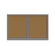 Armoire à rideaux métallique Confort+ maxi-largeur 160 x Ht 100 cm - corps Aluminium rideaux Hêtre