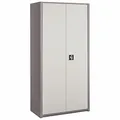 Armoire métal Classtout - A portes battantes - H. 180 x L. 90 cm - Corps Anthracite - Portes Gris