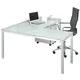 Pack Bureau direction Delux L.160 x P.80 cm Aigue-marine + Retour + Caisson 2 tiroirs