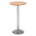 Guéridon CAFETERIA pied fonte H. 110 cm - Plateau Hêtre - Pied Aluminium