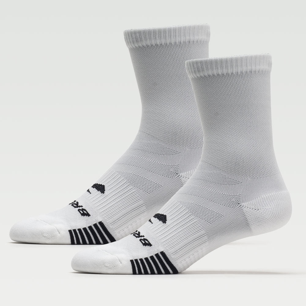 Brooks Ghost Lite Crew Sock 2-Pack Socks White
