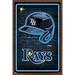 MLB Tampa Bay Rays - Neon Helmet 23 Wall Poster 22.375 x 34 Framed