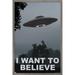 I Want To Believe Wall Poster 22.375 x 34 Framed