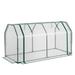 Costway 3.95' W x 1.79' D Mini Greenhouse Polyethylene Film/Steel in Black/Gray/Green | 24 H x 47.5 W x 21.5 D in | Wayfair GT3962