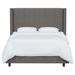 Joss & Main Hanson Upholstered Low Profile Standard Bed Upholstered in Gray/Black | 56 H x 64 W x 85 D in | Wayfair