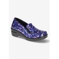 Wide Width Women's Leeza Slip On by Easy Street in Purple Blue Patent (Size 9 1/2 W)